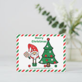 ピクルボール・メリー・クリスマス・ハガキ ポストカード (スタンド正面)