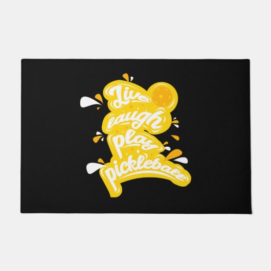 ピクルボール – ライブ笑いピク遊ルボール ドアマット (正面)