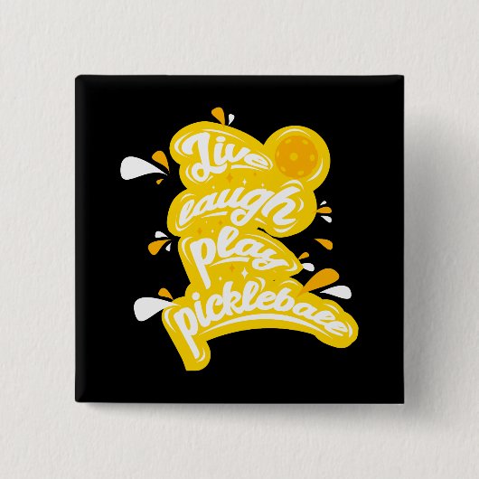 ピクルボール – ライブ笑いピク遊ルボール 缶バッジ (正面)