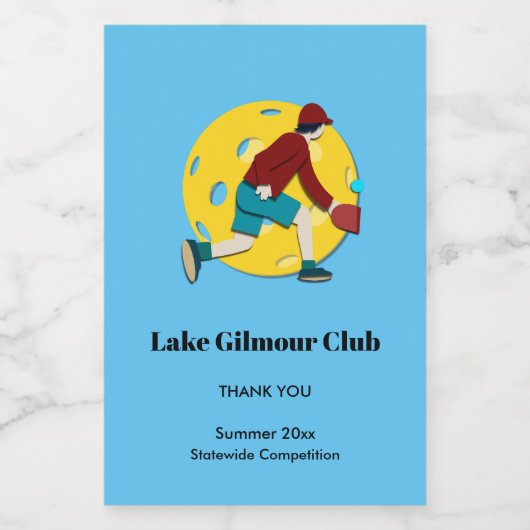 ピクルボール ワインラベル (シングルラベル)