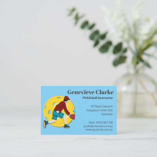 ピクルボール 名刺 (スタンド正面)