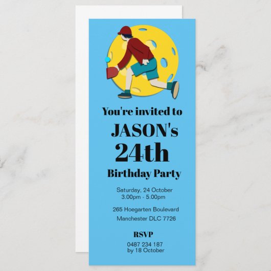 ピクルボール 招待状 (正面/裏面)