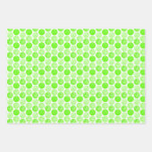 ピクルボール – 白のグリーンピックボールボール ラッピングペーパーシート (正面3)