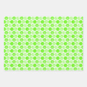 ピクルボール – 白のグリーンピックボールボール ラッピングペーパーシート (正面)