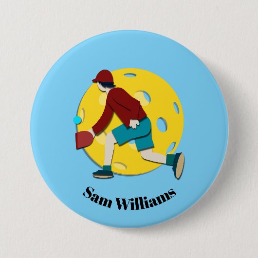 ピクルボール 缶バッジ (正面)