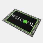 ピクルボール「街灯が点灯す来るまで!グレー ドアマット (アングル)