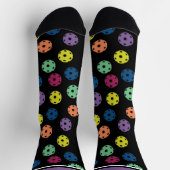 ピクルボール – 黒に混ぜる、 ソックス (上部)