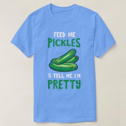 ピクルメ食べ物を与えキュウリディル漬物野菜 Tシャツ (デザイン正面)