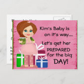 ピクルモーミーベビーシャワー招待状カード インビテーションポストカード (正面/裏面)