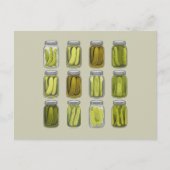 ピクルラバーヴィンテージ缶詰ピクルジャールクリスマスクリスマス シーズンポストカード (正面)