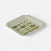 ピクルラバーヴィンテージ缶詰ピクルジャールクリスマスクリスマス ペーパープレート (傾斜あり)