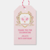 ピクル名門私立校風のボール |カスタム誕生日年 ギフトタグ (正面)