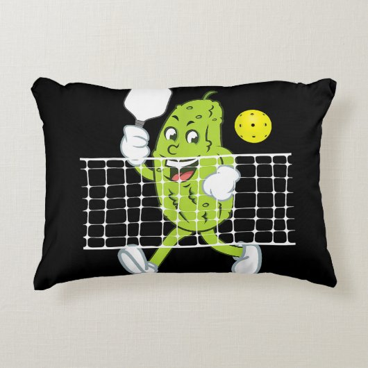 ピクル遊ズのピクルボールおもしろい- Pickleball Paddl アクセントクッション (正面)