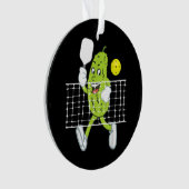 ピクル遊ズのピクルボールおもしろい- Pickleball Paddl オーナメント (正面)