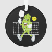 ピクル遊ズのピクルボールおもしろい- Pickleball Paddl オーナメント (裏面)