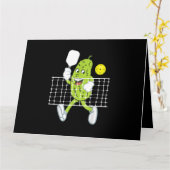 ピクル遊ズのピクルボールおもしろい- Pickleball Paddl カード (黄色い花)