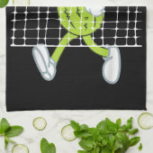 ピクル遊ズのピクルボールおもしろい- Pickleball Paddl キッチンタオル (折り畳み)