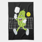ピクル遊ズのピクルボールおもしろい- Pickleball Paddl キッチンタオル (縦)