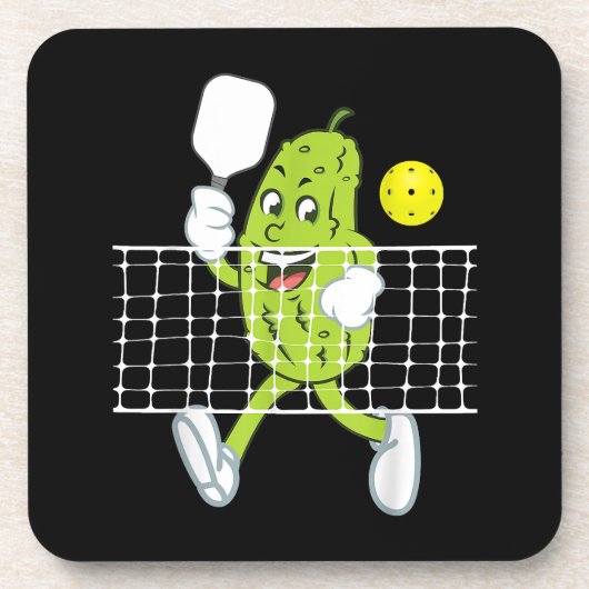 ピクル遊ズのピクルボールおもしろい- Pickleball Paddl コースター (正面)