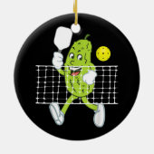 ピクル遊ズのピクルボールおもしろい- Pickleball Paddl セラミックオーナメント (裏面)