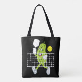 ピクル遊ズのピクルボールおもしろい- Pickleball Paddl トートバッグ (裏面)