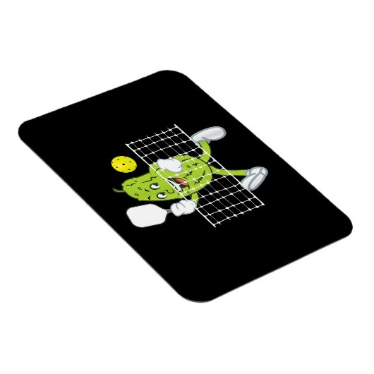 ピクル遊ズのピクルボールおもしろい- Pickleball Paddl マグネット (右側)