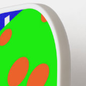 ピクル鮮やかボール&コートパドルの色。 ピックルボールラケット (左詳細)