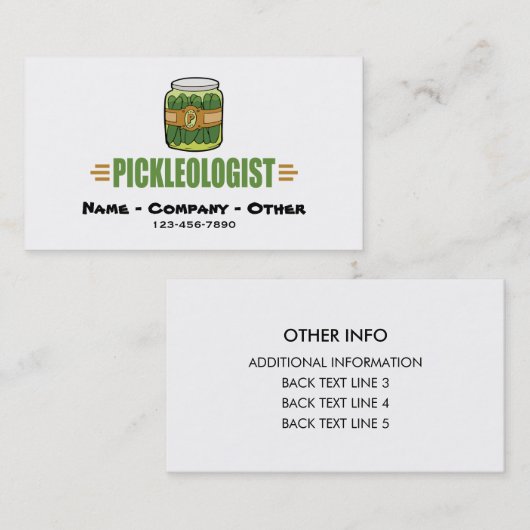 ピクル·ラおもしろいバーズ·タイトルピクルオリスト 名刺 (正面/裏面)