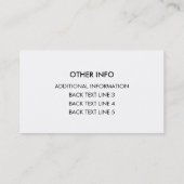 ピクル·ラおもしろいバーズ·タイトルピクルオリスト 名刺 (裏面)