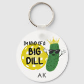 ピクレおもしろいボールのピクルス私は大きなディルのようなものだ キーホルダー (裏面)