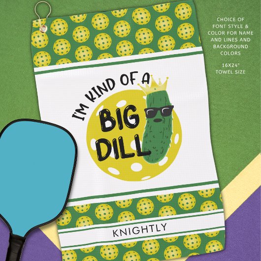 ピクレおもしろいボールのピクルス私は大きなディルのようなものだ ゴルフタオル