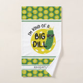 ピクレおもしろいボールのピクルス私は大きなディルのようなものだ ハンドタオル (ハンドタオル)