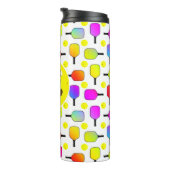 ピクレカラフルボールパドルイエローパーソナライズされた タンブラー (回転右)