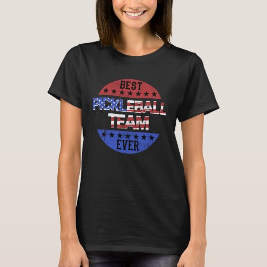 ピクレボールチームの選手の独立記念日愛国的 Tシャツ (正面)