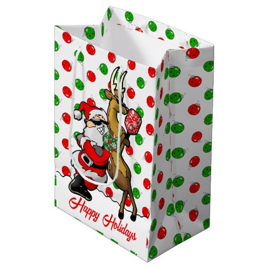 ピクレボールパートナースサンタトインデアオーナメント ミディアムペーパーバッグ (正面アングル)