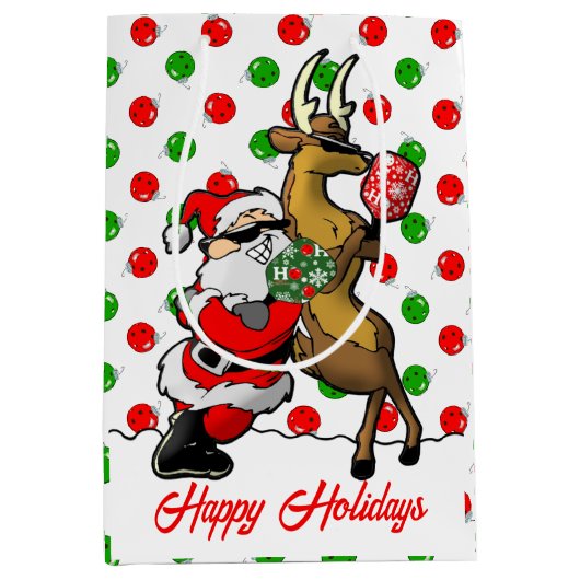 ピクレボールパートナースサンタトインデアオーナメント ミディアムペーパーバッグ (正面)