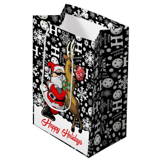 ピクレボールパートナースサンタトナディアスノーフレーク ミディアムペーパーバッグ (正面アングル)