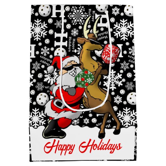 ピクレボールパートナースサンタトナディアスノーフレーク ミディアムペーパーバッグ (裏面)