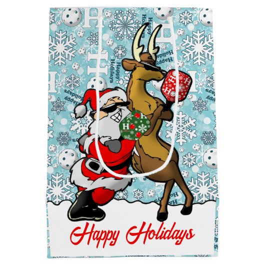 ピクレボールパートナースサンタトナディアスノーフレーク ミディアムペーパーバッグ (裏面)