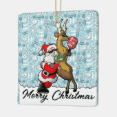 ピクレボールパートナースサンタ&トナカイIt セラミックオーナメント (左)