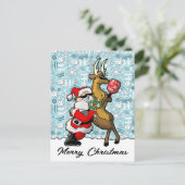 ピクレボールパートナースサンタ&トナカイIt ポストカード (スタンド正面)