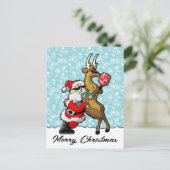 ピクレボールパートナースサンタ&トナカイIt ポストカード (スタンド正面)