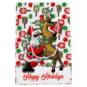 ピクレボールパートナースサンタ&トナカイIt ミディアムペーパーバッグ (裏面)