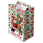 ピクレボールパートナースサンタ&トナカイIt ミディアムペーパーバッグ (正面アングル)