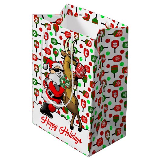 ピクレボールパートナースサンタ&トナカイIt ミディアムペーパーバッグ (裏面アングル)