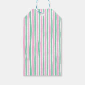 ピクレボールピンクと緑の誕生日パーティーのお気に入り ギフトタグ (裏面)