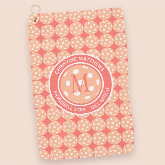 ピクレボールプロスポーツピーチおもしろい引用文&ネーム ゴルフタオル