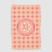 ピクレボールプロスポーツピーチおもしろい引用文&ネーム ゴルフタオル (正面)