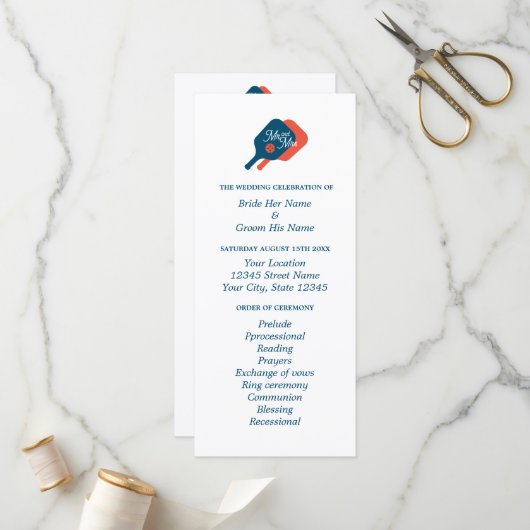 ピクレボー結婚ル愛好家の式 プログラム (正面/裏面インサイチュ)