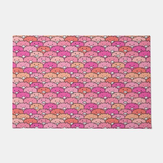 ピグおもしろいパターン ドアマット (正面)